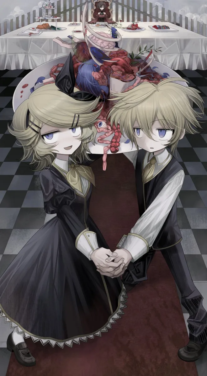 Kagamine Rin, Kagamine Len by Meyou 0319