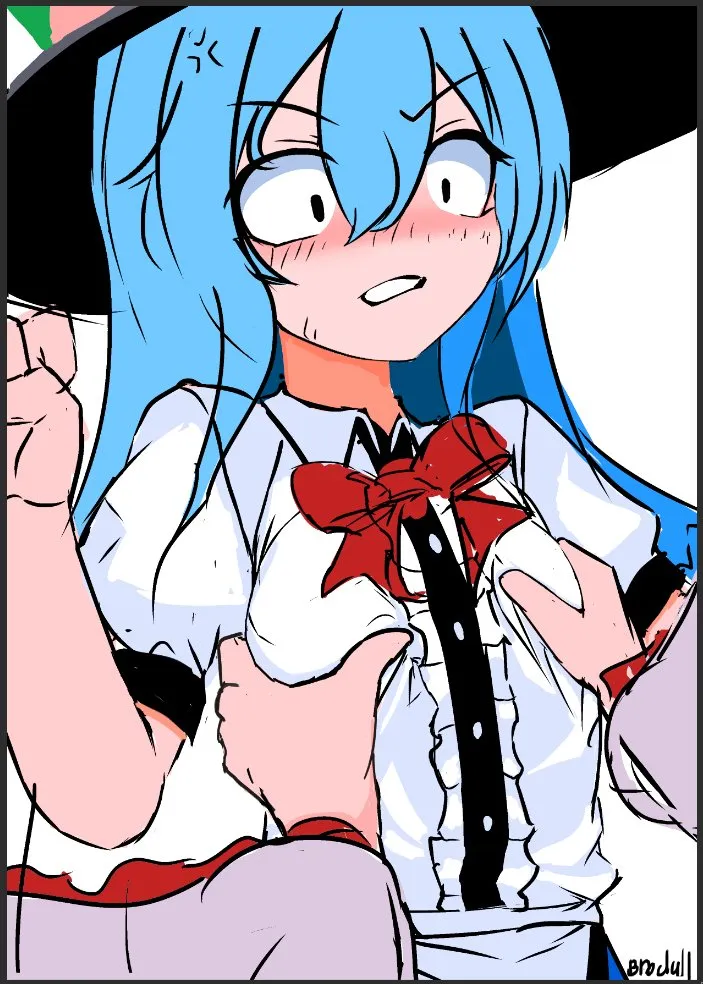 Hinanawi Tenshi, Nagae Iku by Brodall Pixel