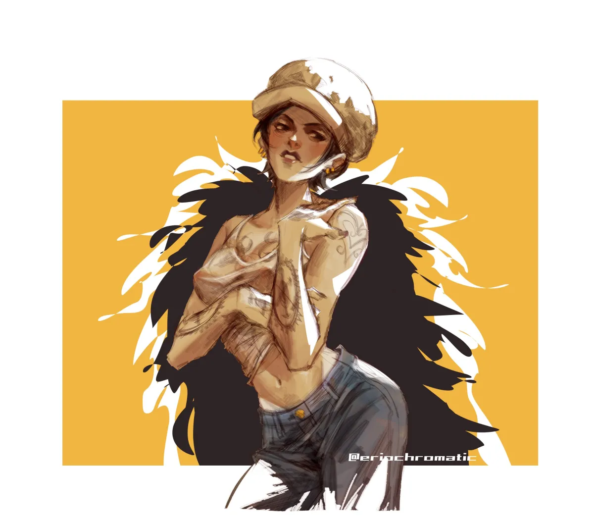 Trafalgar Law, Law-Chan by Eriochromatic