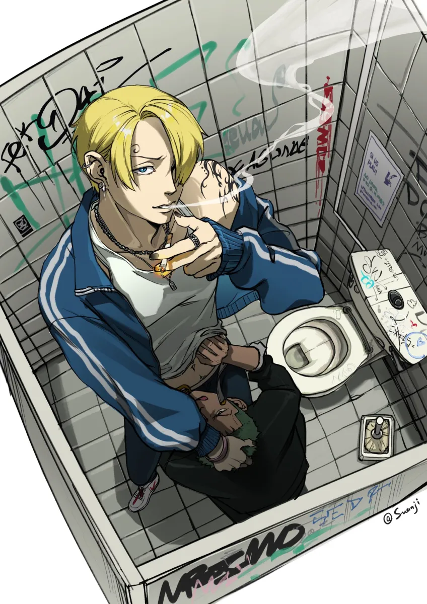 Roronoa Zoro, Sanji (One Piece) by Suanminico