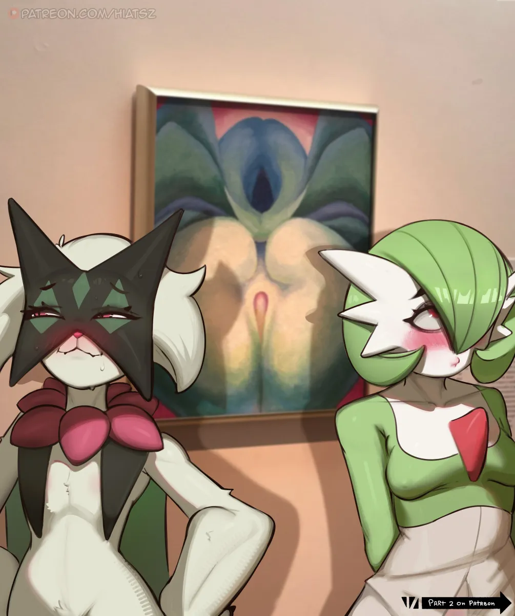 Gardevoir, Meowscarada by Hiatsz
