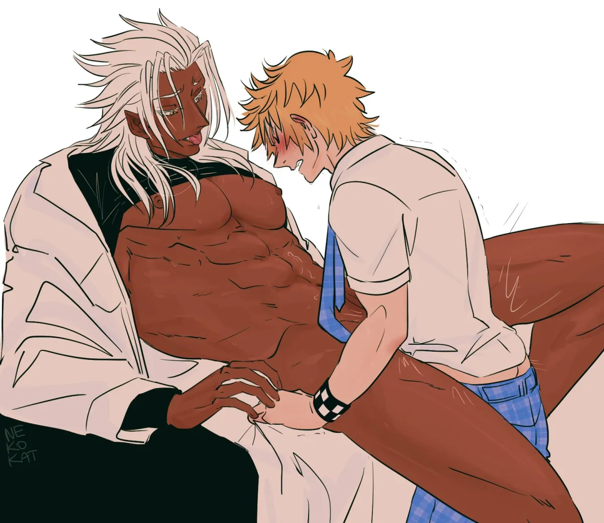 Roxas, Xemnas by Nekokat42