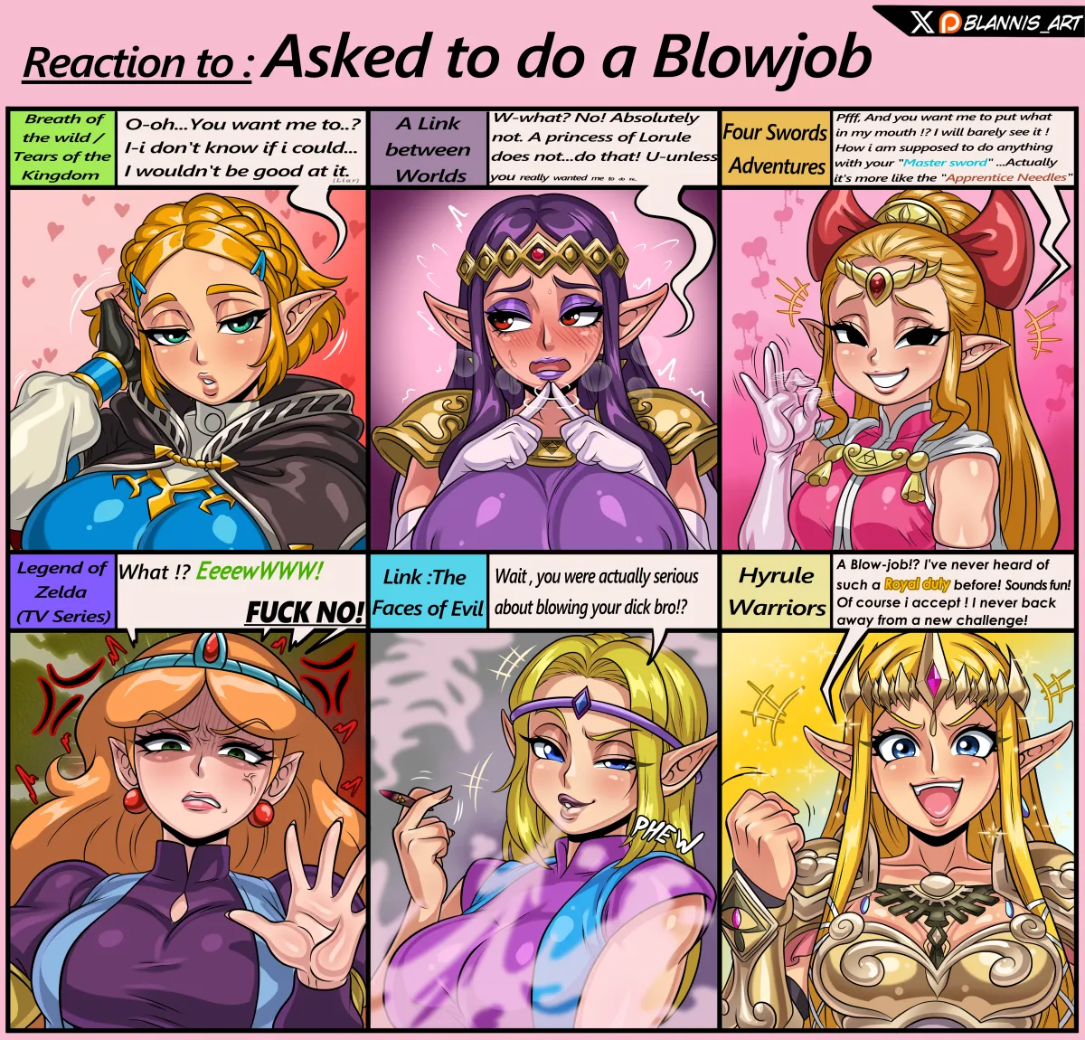 Princess Zelda, Princess Hilda by Blannis