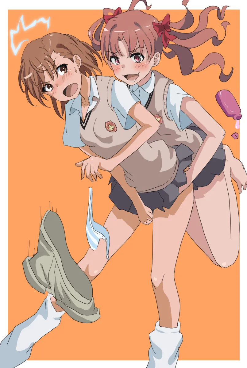 Misaka Mikoto, Shirai Kuroko by Mitsunari (708154)