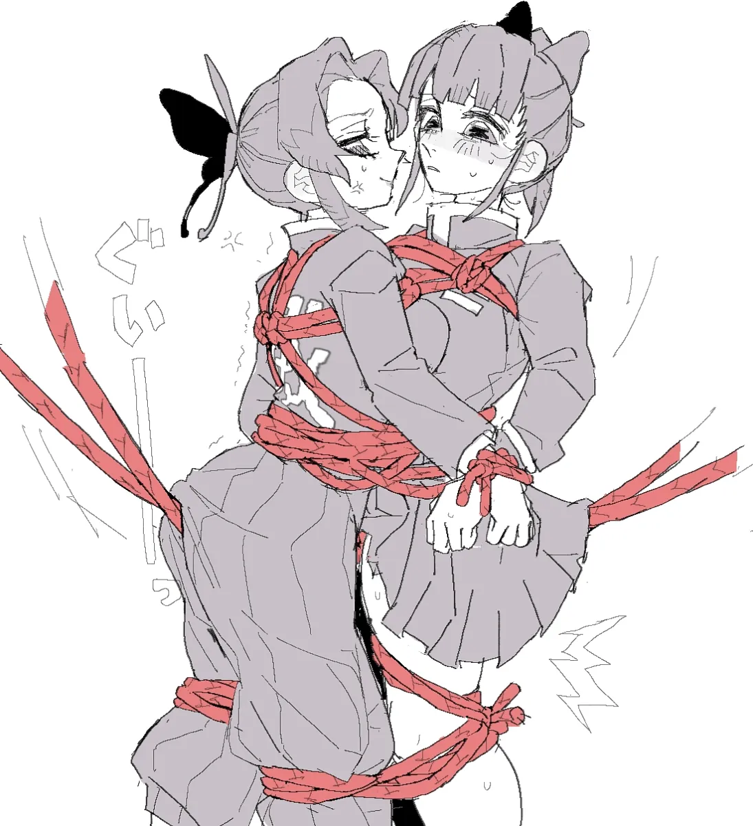 Kochou Shinobu, Tsuyuri Kanao by Poneko