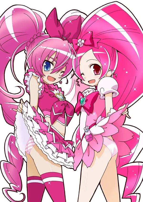 Houjou Hibiki, Hanasaki Tsubomi by Yuuma (Skirthike)