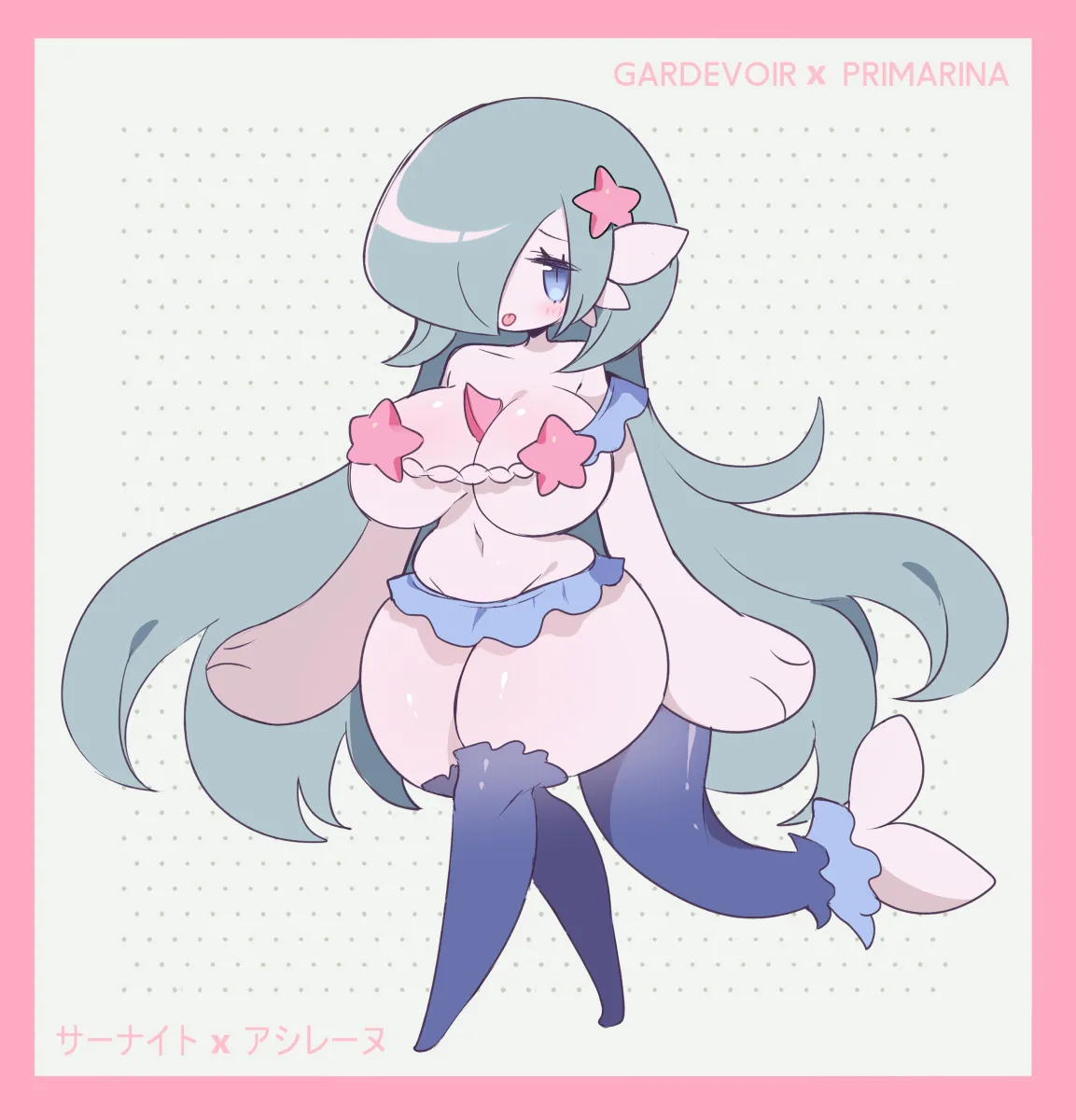 Gardevoir, Primarina by Aliceyawnin