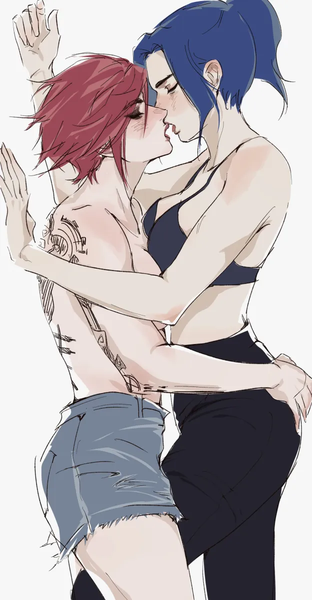 Vi (League), Caitlyn (League) by Violetkiramman