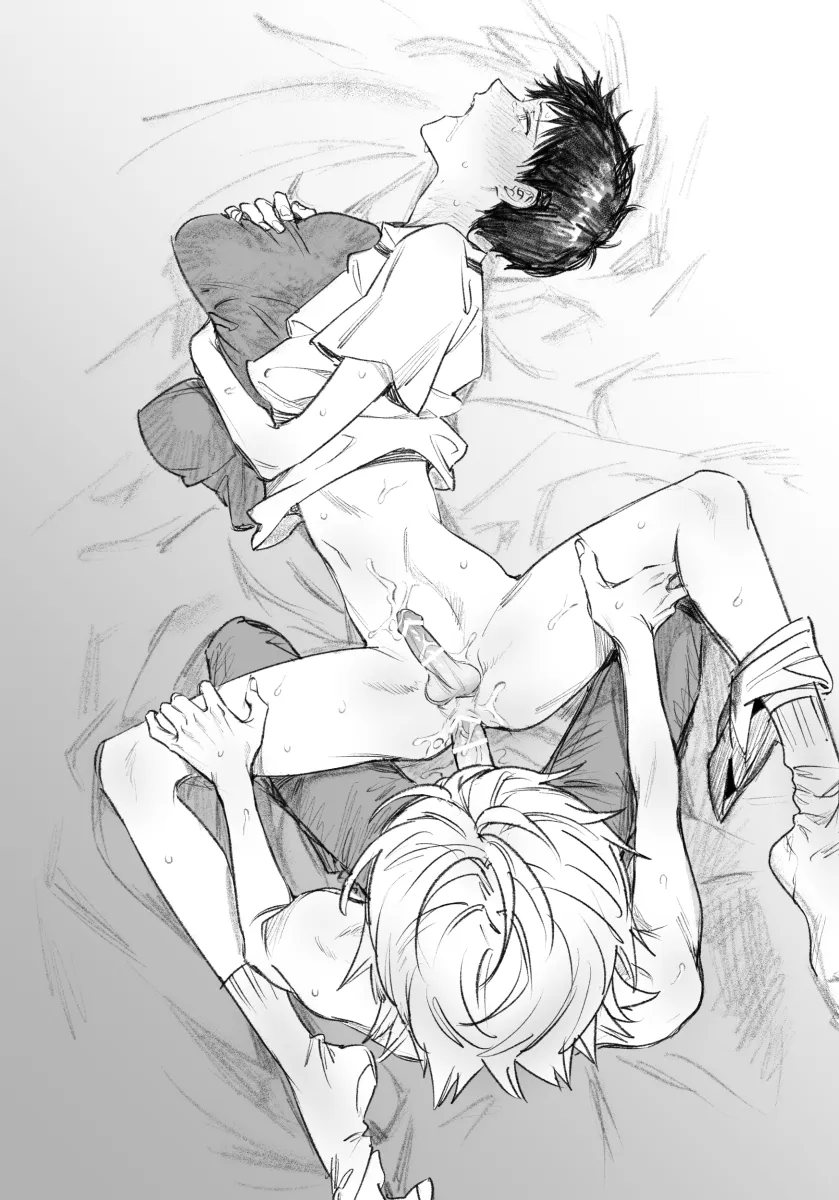 Ikari Shinji, Nagisa Kaworu by Himo (Himodayoo)