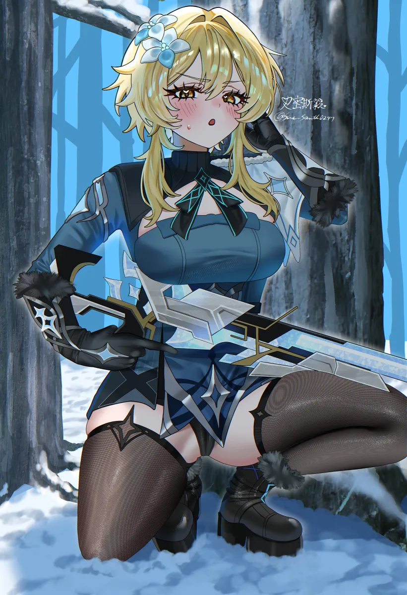 Lumine (Genshin Impact), Lumine (Night Hunt In Snow) (Genshin Impact) by Smith Sue