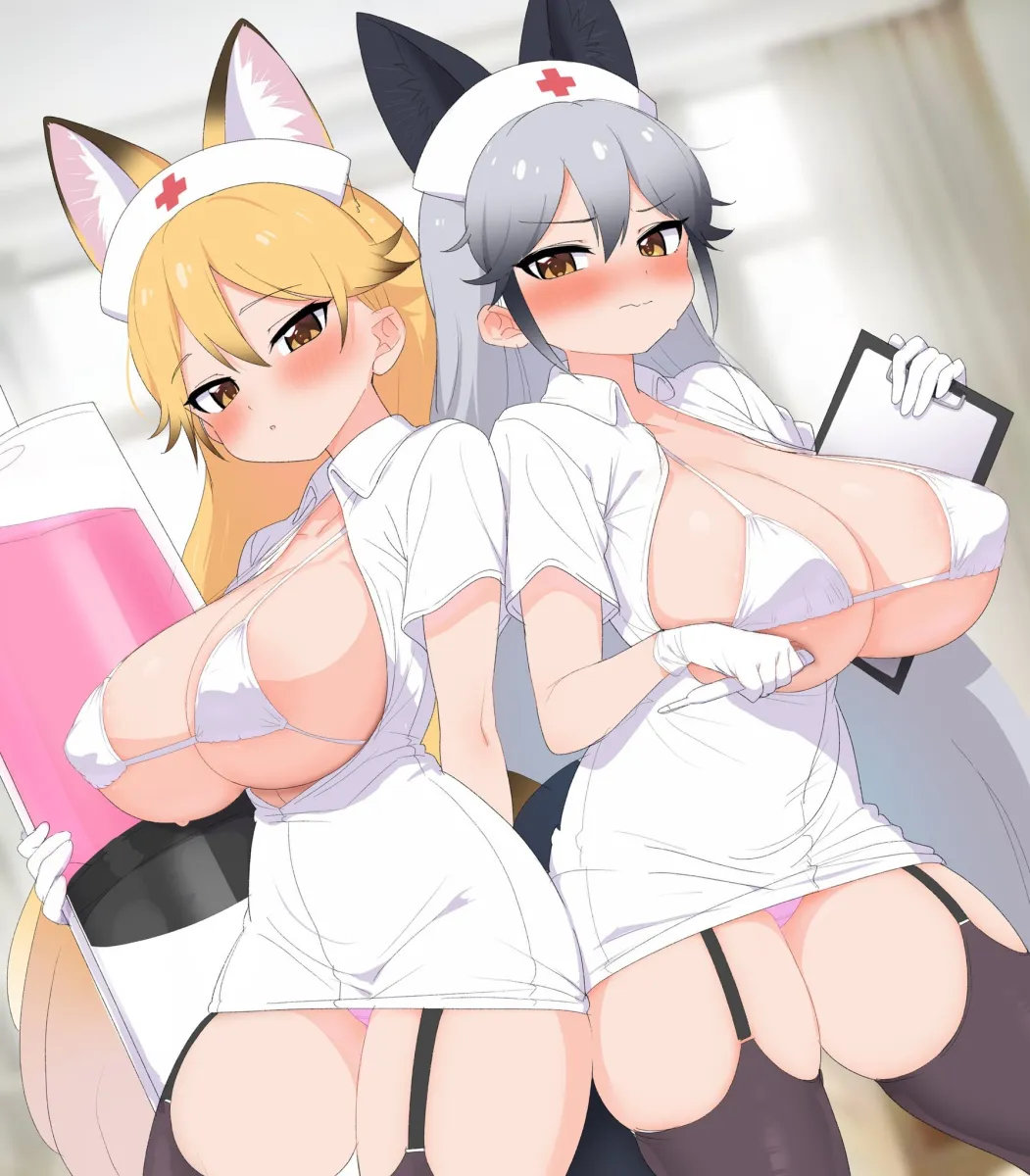 Silver Fox (Kemono Friends), Ezo Red Fox (Kemono Friends) by Ransusan