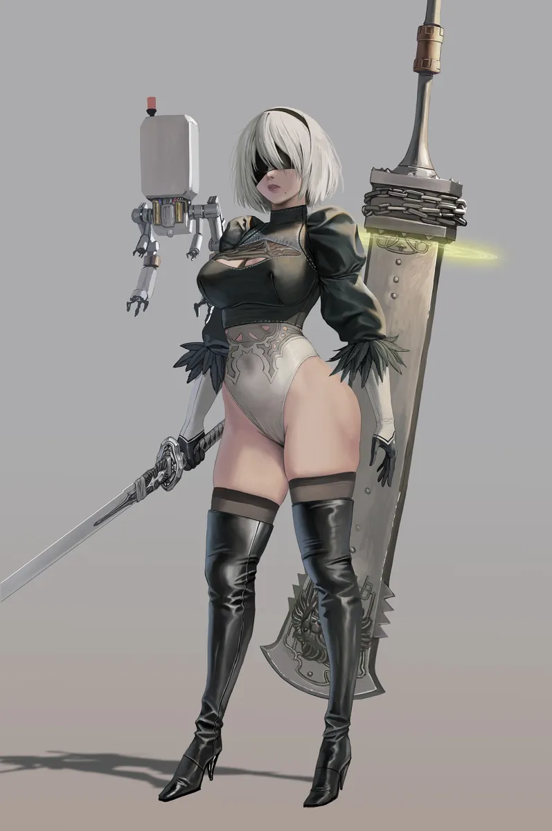 2B (Nier:automata), Pod (Nier:automata) by Jeneral