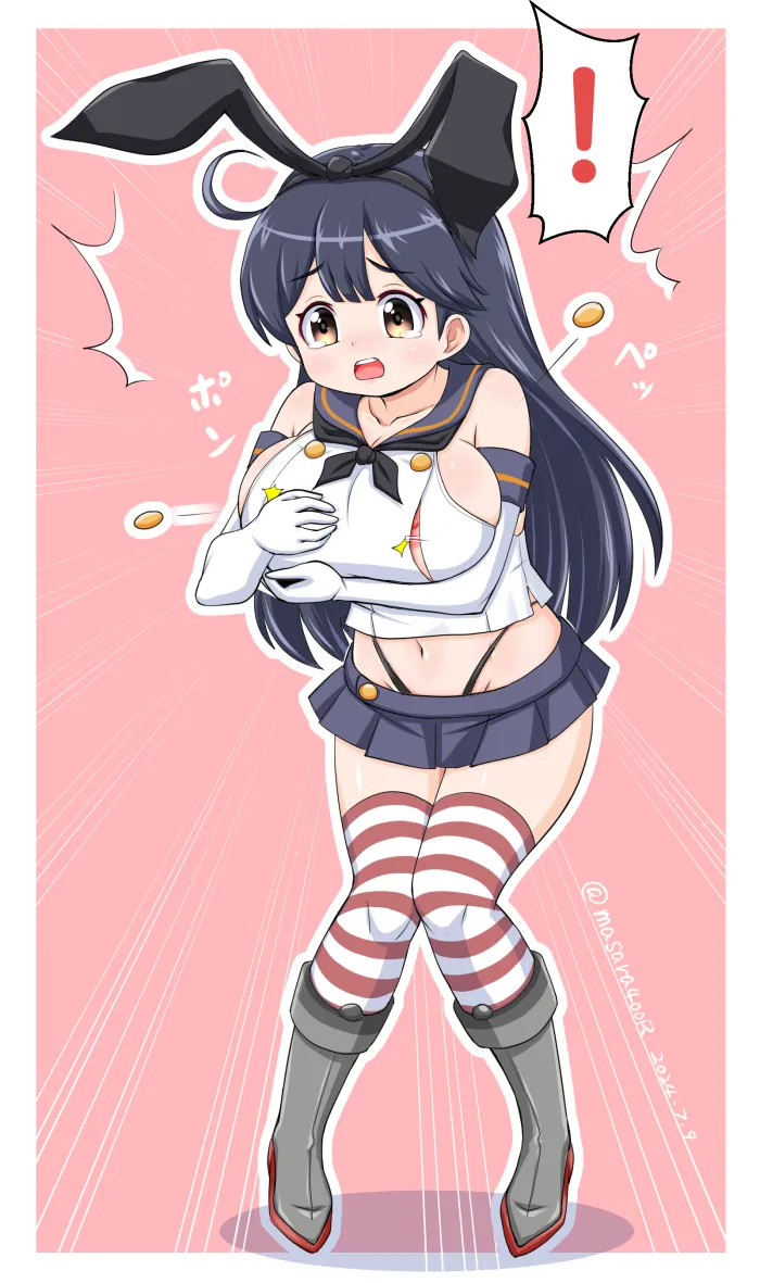 Shimakaze (Kancolle), Ushio (Kancolle) by Masara (Chuujou)