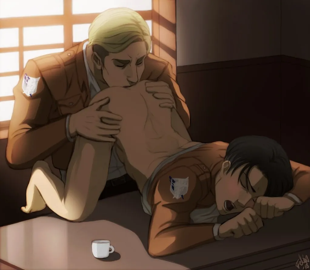 Levi (Shingeki No Kyojin), Erwin Smith by Thefelixfellow