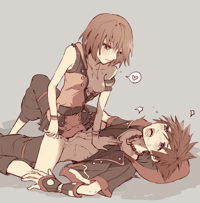 Sora (Kingdom Hearts), Kairi (Kingdom Hearts) by Ramochi (Auti)
