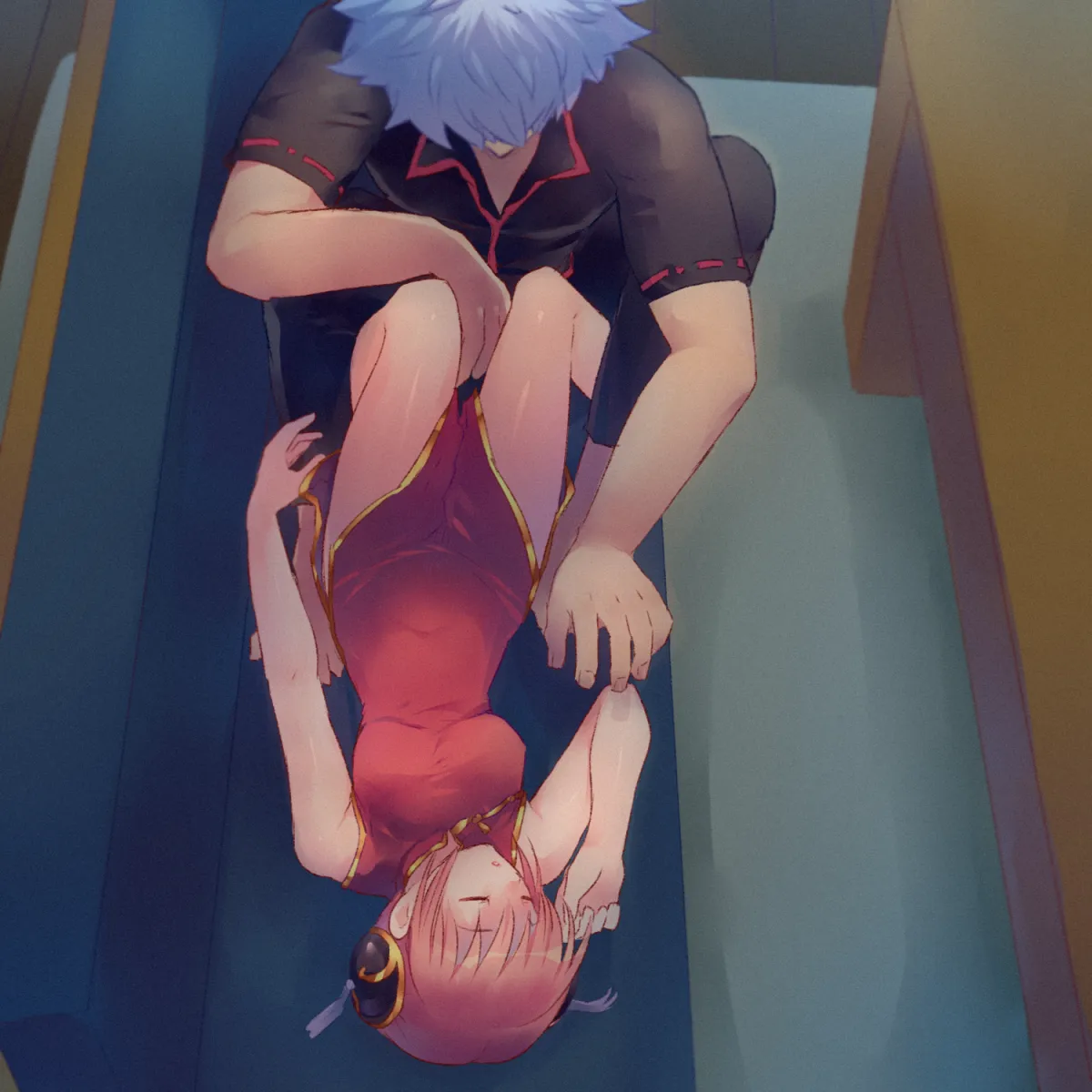 Sakata Gintoki, Kagura (Gintama) by Ginkamiaki