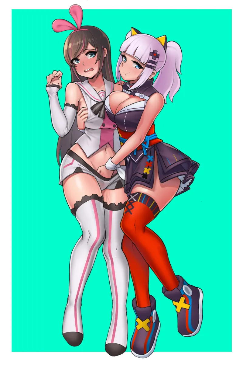 Kizuna Ai, Kaguya Luna by Donburi (Donburikazoku)