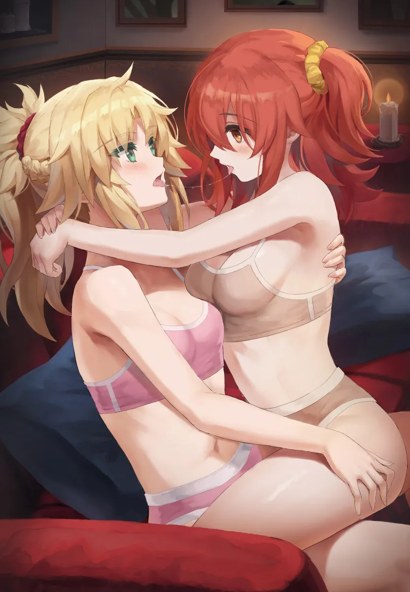 Fujimaru Ritsuka (Female), Mordred (Fate) by Tonee