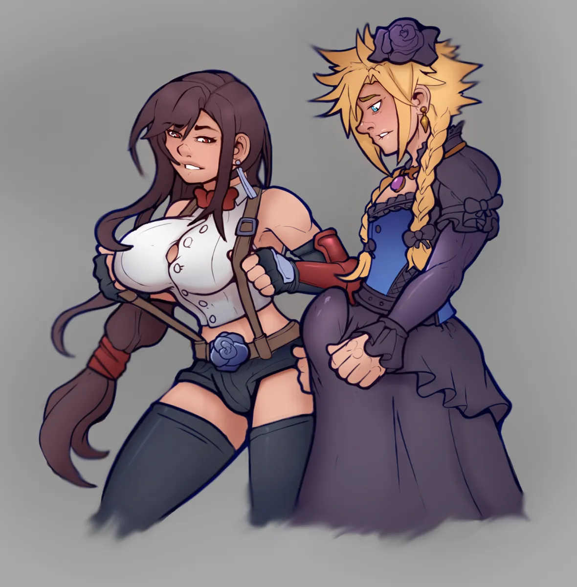 Tifa Lockhart, Cloud Strife by Markydaysaid