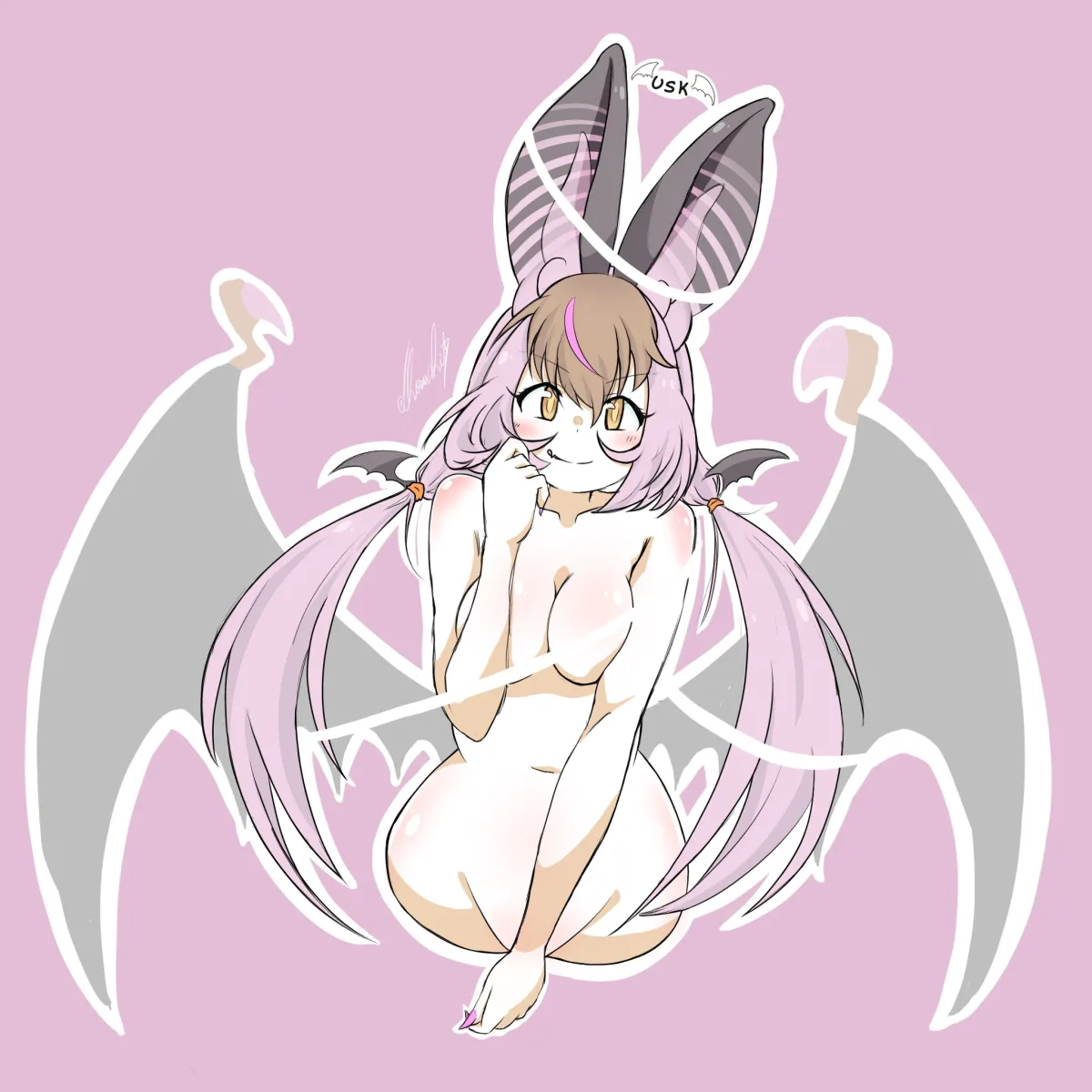 Brown Long-Eared Bat (Kemono Friends) by Cherushi 2