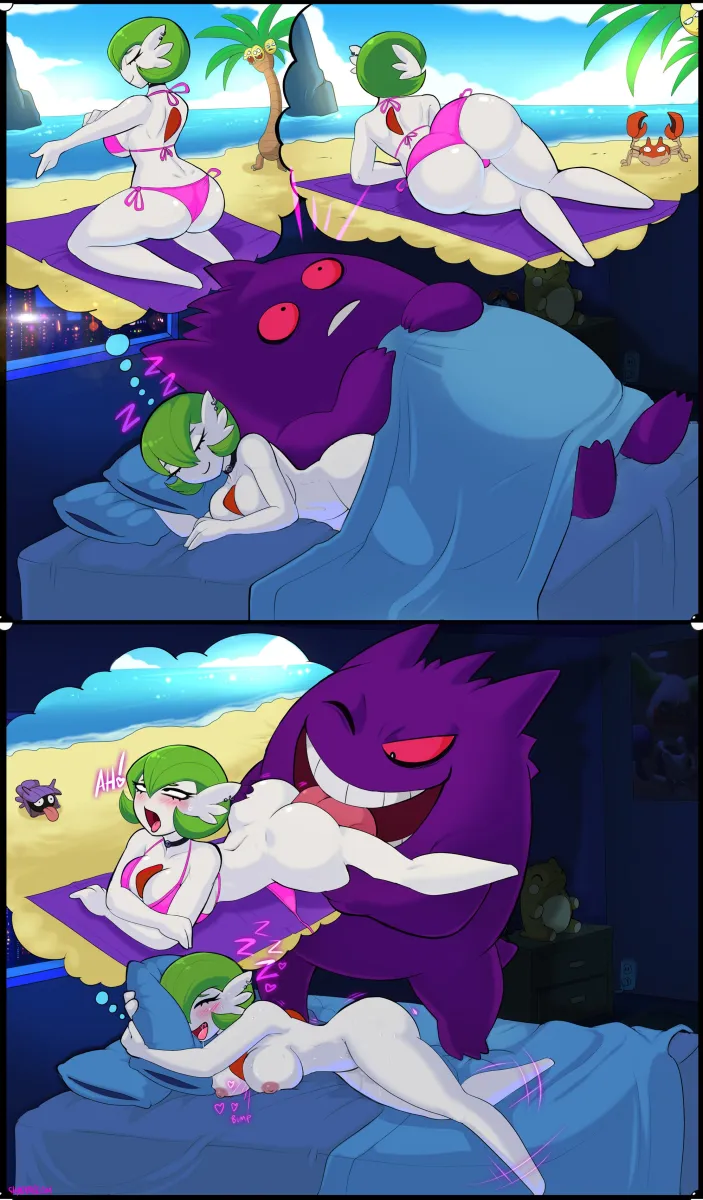 Gardevoir, Gengar by Shadman