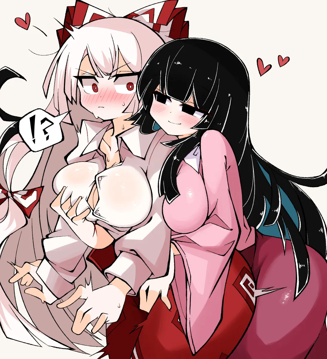 Fujiwara No Mokou, Houraisan Kaguya by Happynalga