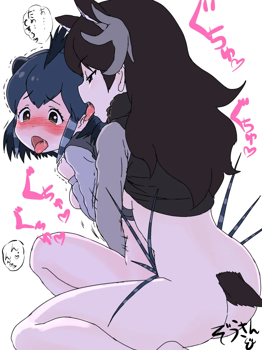 Moose (Kemono Friends), Crested Porcupine (Kemono Friends) by Masuyama Ryou