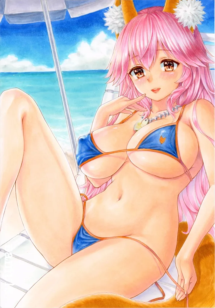Tamamo No Mae (Fate), Tamamo No Mae (Swimsuit Lancer) (Fate) by Mikeko (Mikeko135)