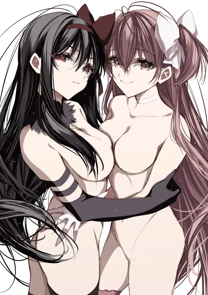 Akemi Homura, Kaname Madoka by Misteor