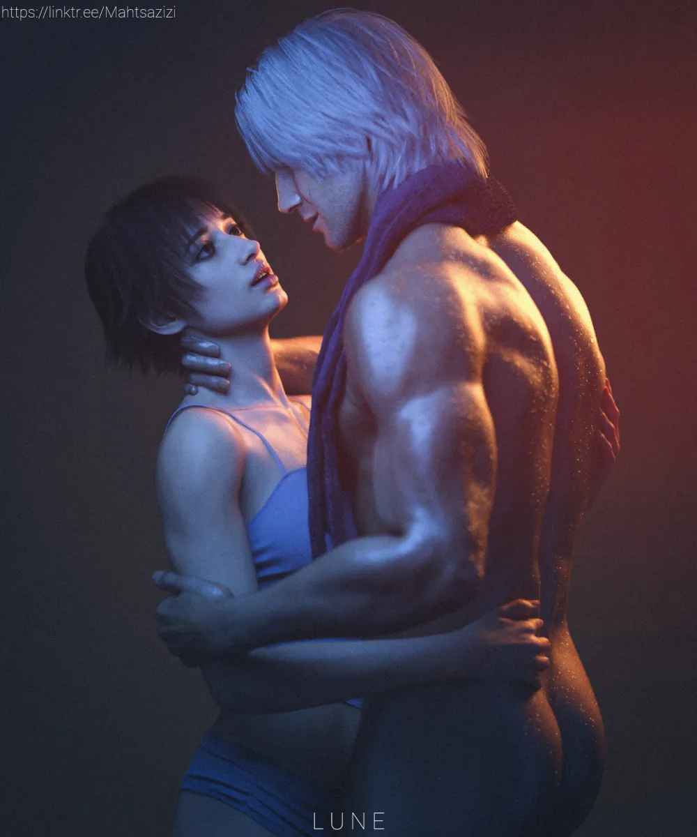 Dante (Devil May Cry), Lady (Devil May Cry) by Lunee2002