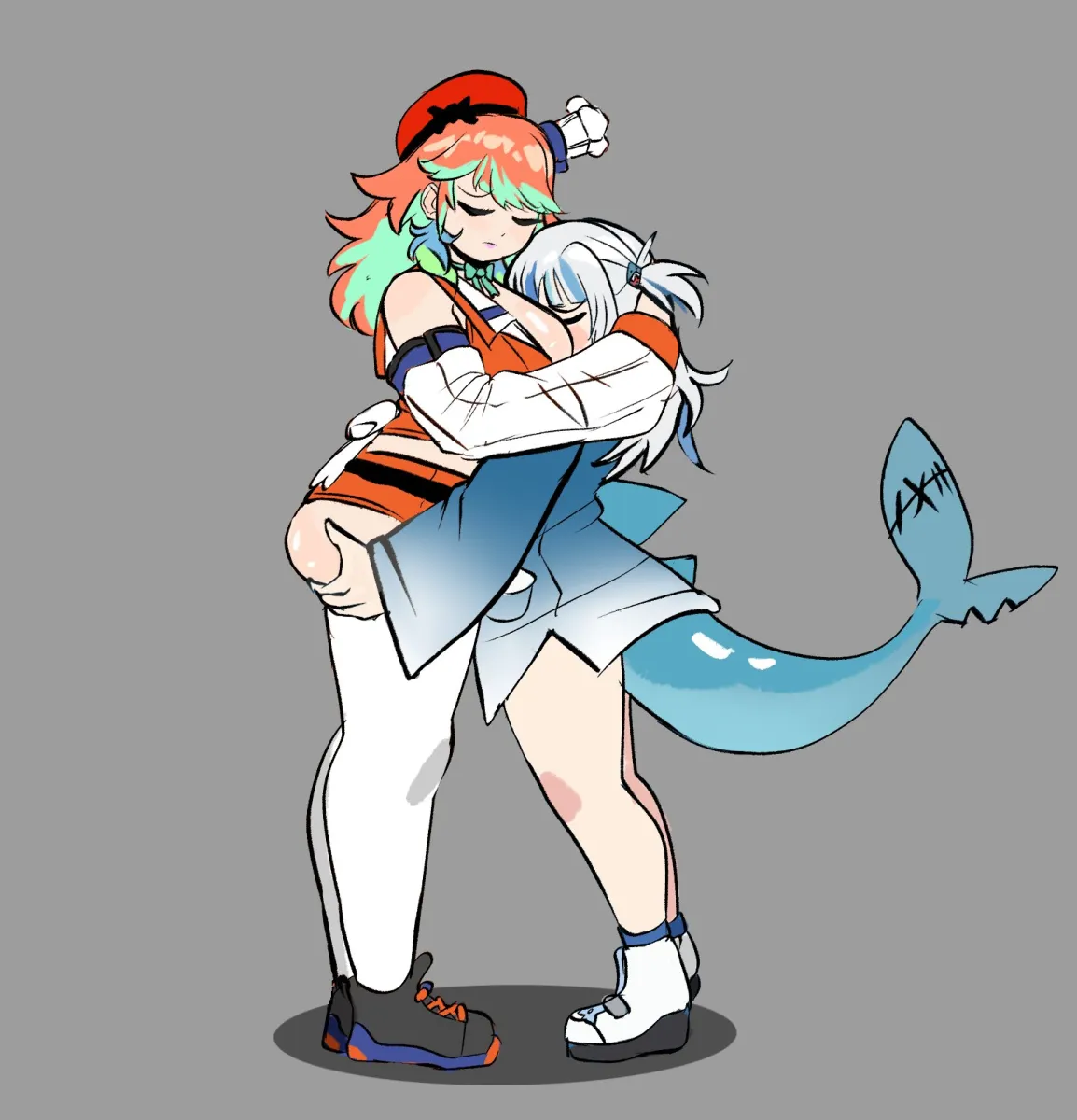 Gawr Gura, Takanashi Kiara by Peagade