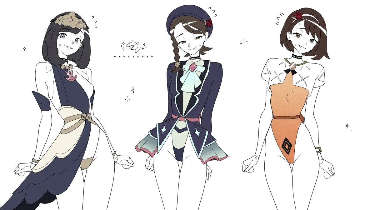 Gloria (Pokemon), Selene (Pokemon) by Otokakoto