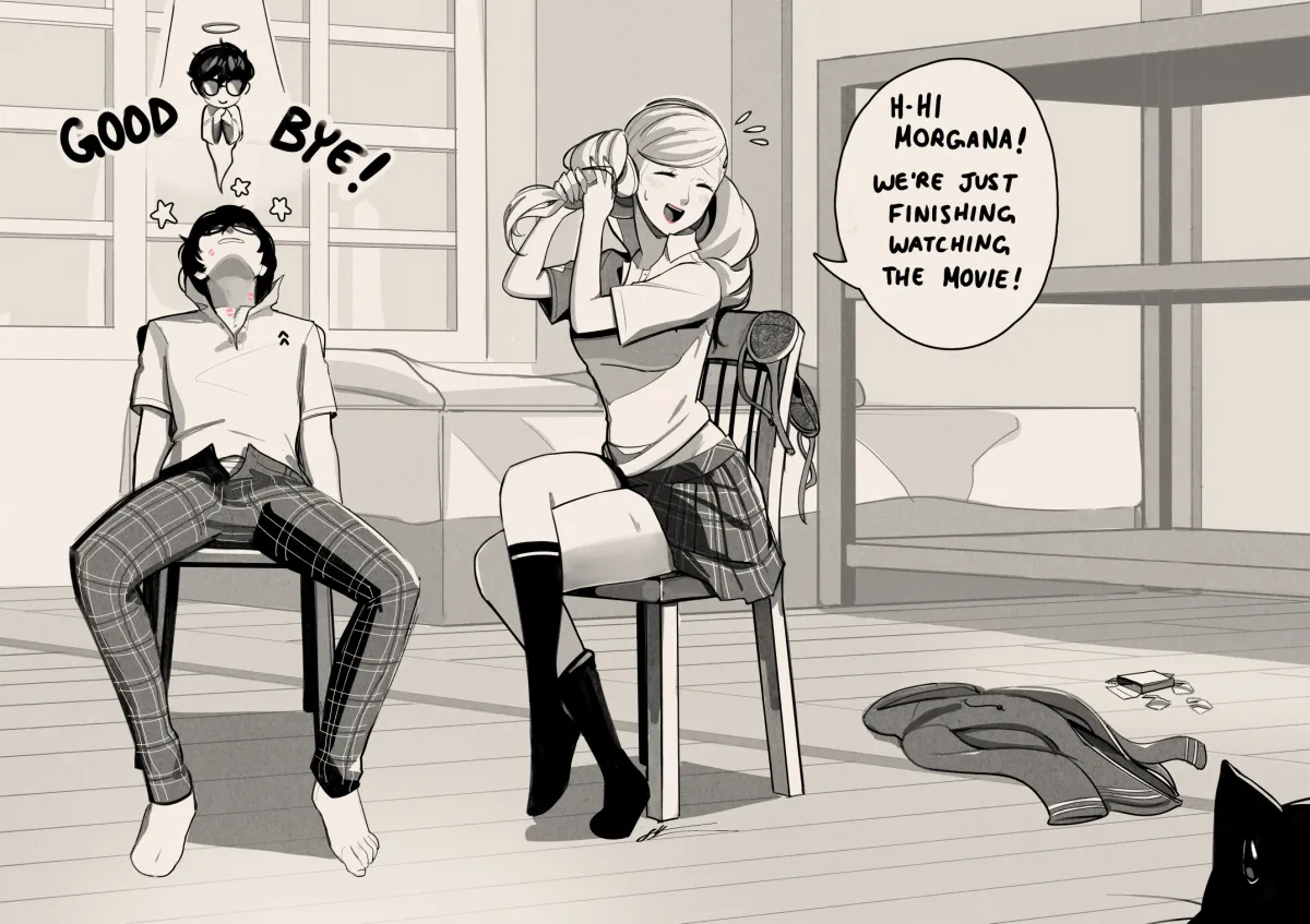 Amamiya Ren, Takamaki Ann by Eightyfourart