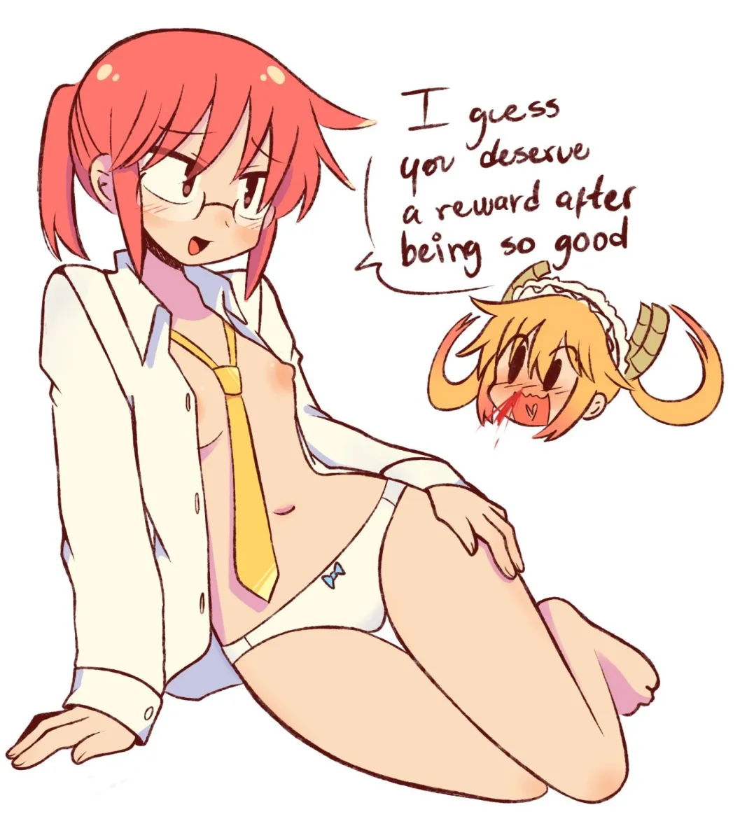 Tohru (Maidragon), Kobayashi (Maidragon) by Sofo Soup