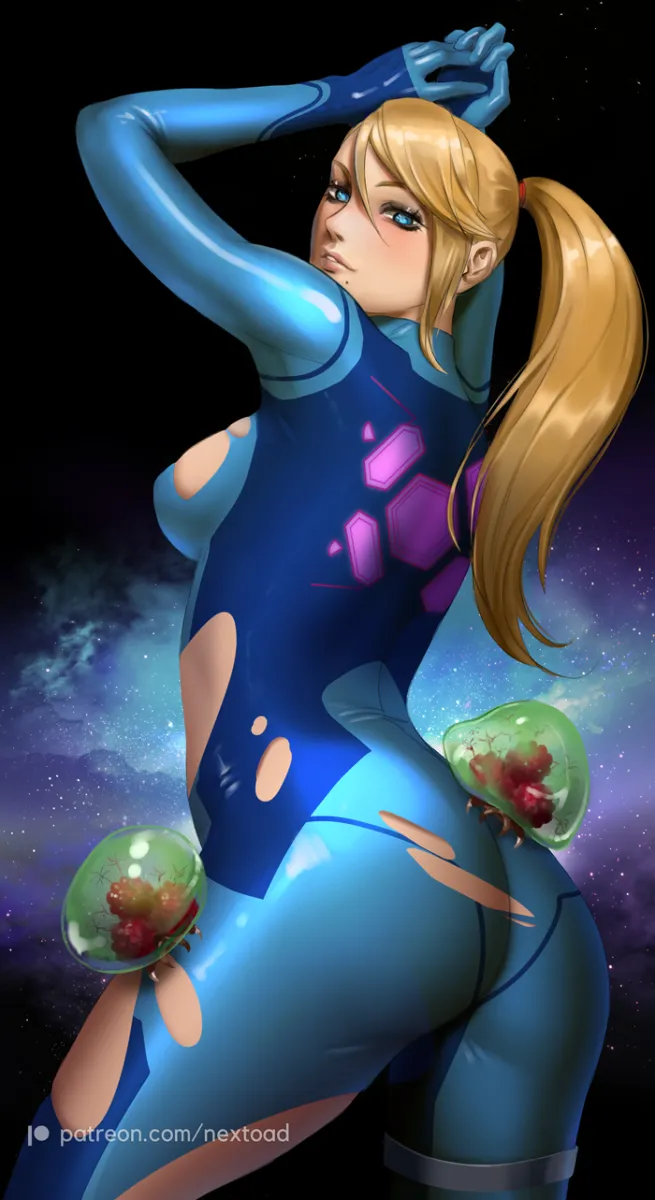 Samus Aran, Metroid (Creature) by Nextoad
