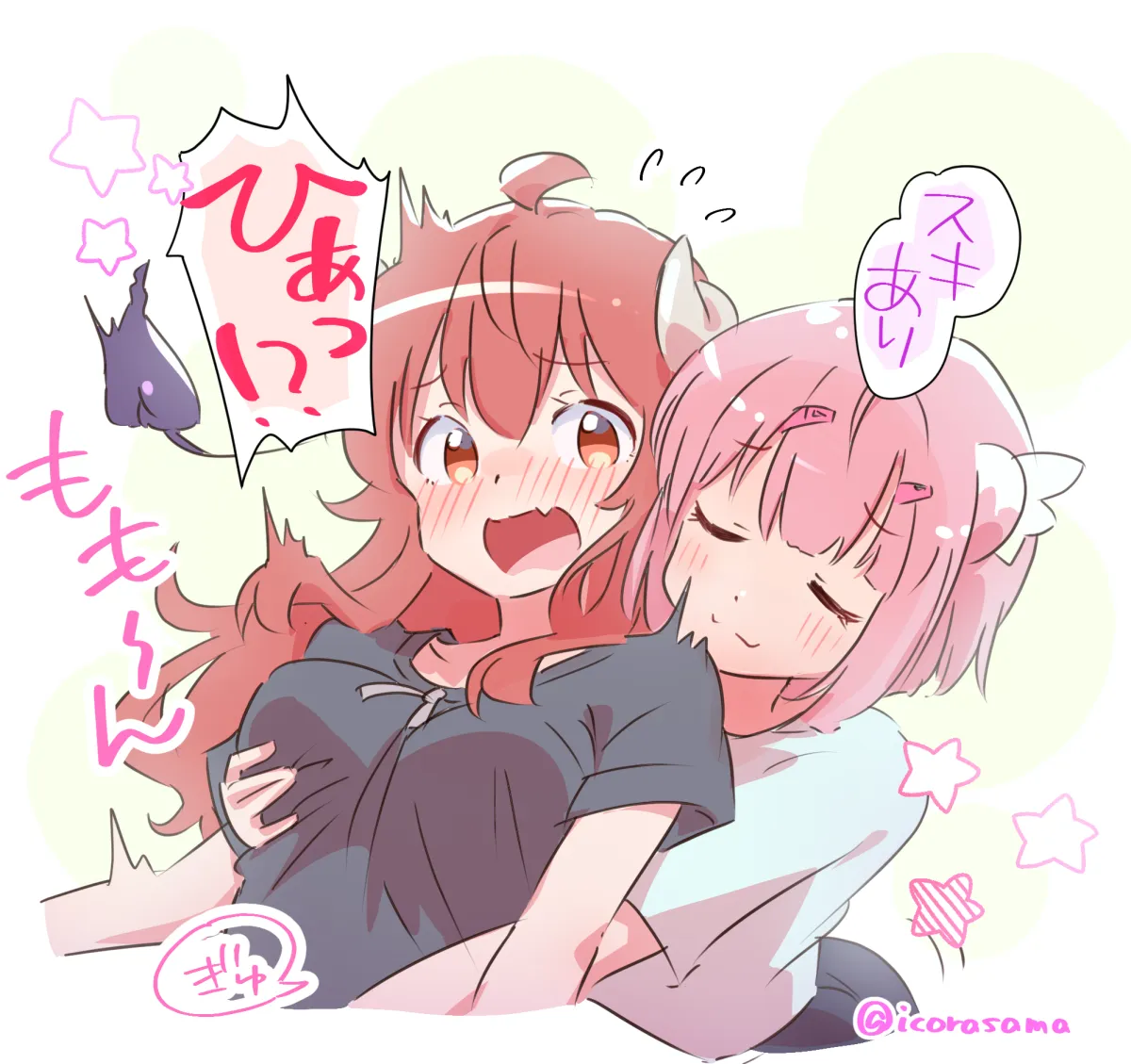 Yoshida Yuuko, Chiyoda Momo by Icorasama