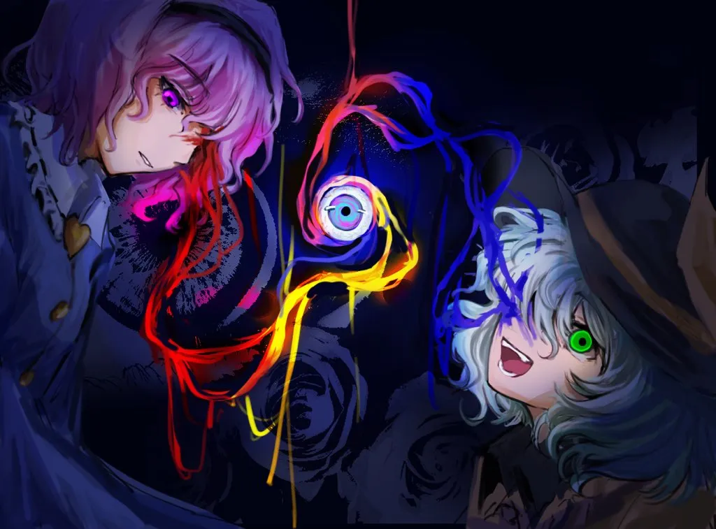 Komeiji Koishi, Komeiji Satori by Otogisum3