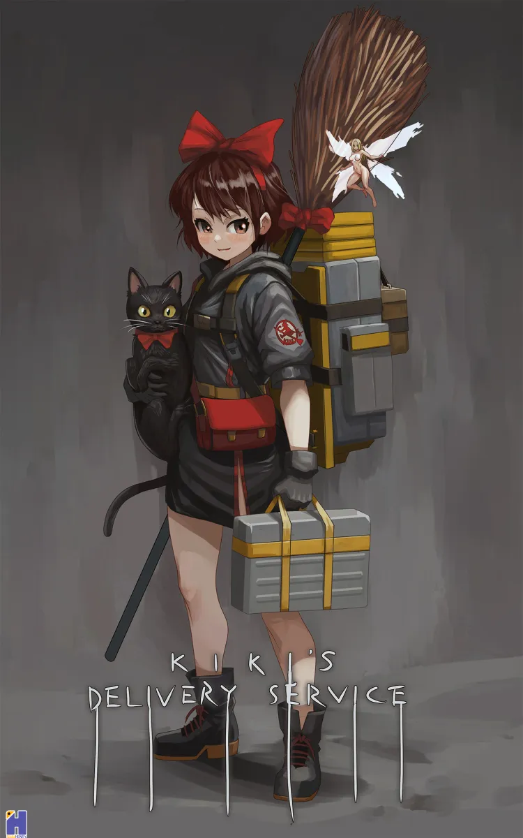 Kiki (Majo No Takkyuubin), Jiji (Majo No Takkyuubin) by Swwhenry