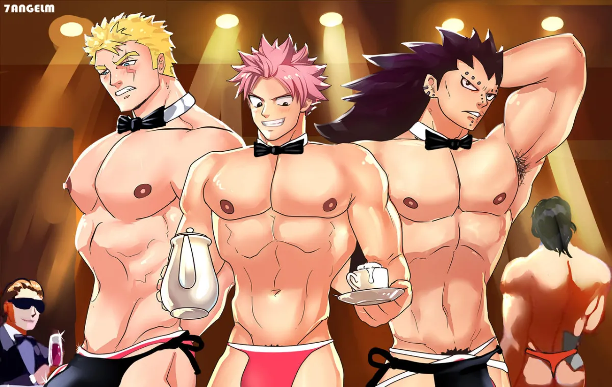 Natsu Dragneel, Laxus Dreyar by 7Angelm