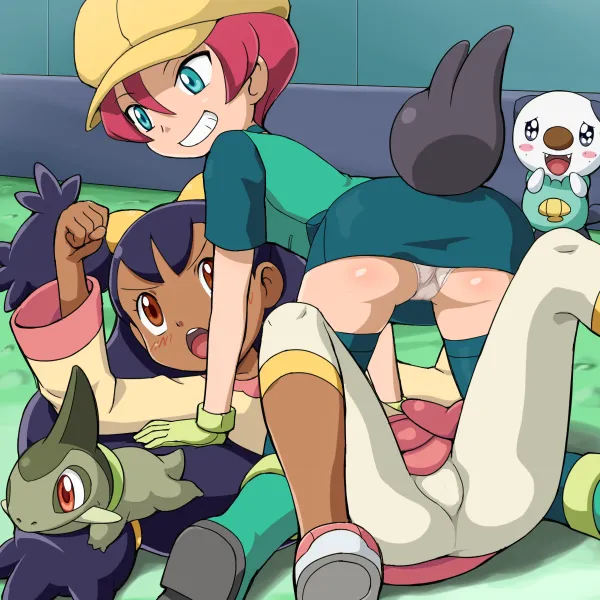 Oshawott, Iris (Pokemon) by Pokemoa