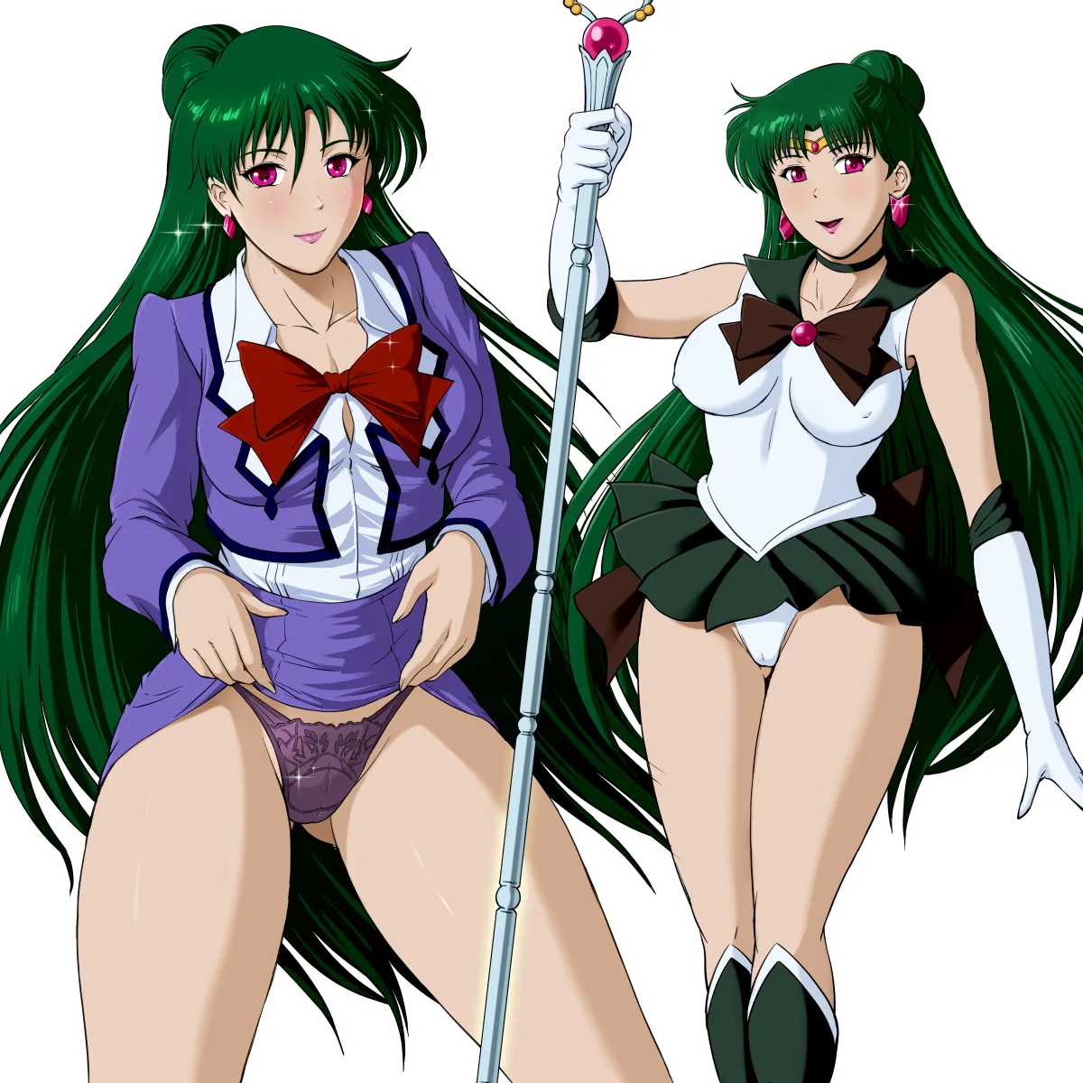 Meiou Setsuna, Sailor Pluto by Rakusai (Saisai Garou)
