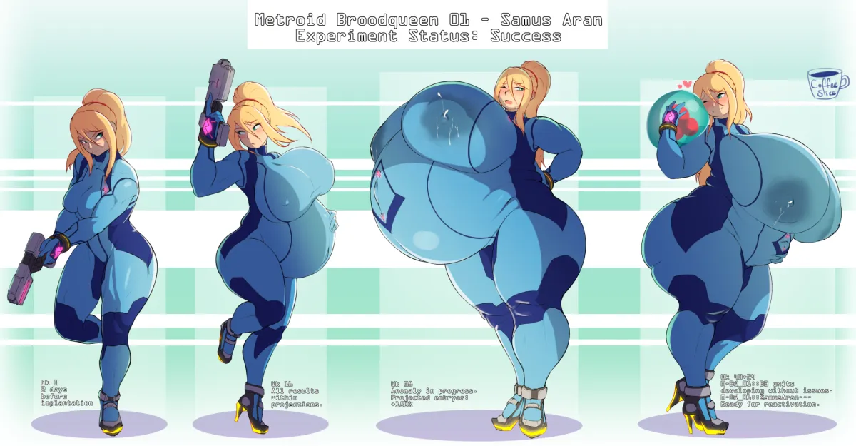 Samus Aran, Metroid (Creature) by Coffeeslice