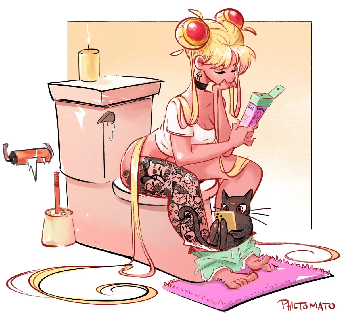 Pikachu, Kirby by Philtomato