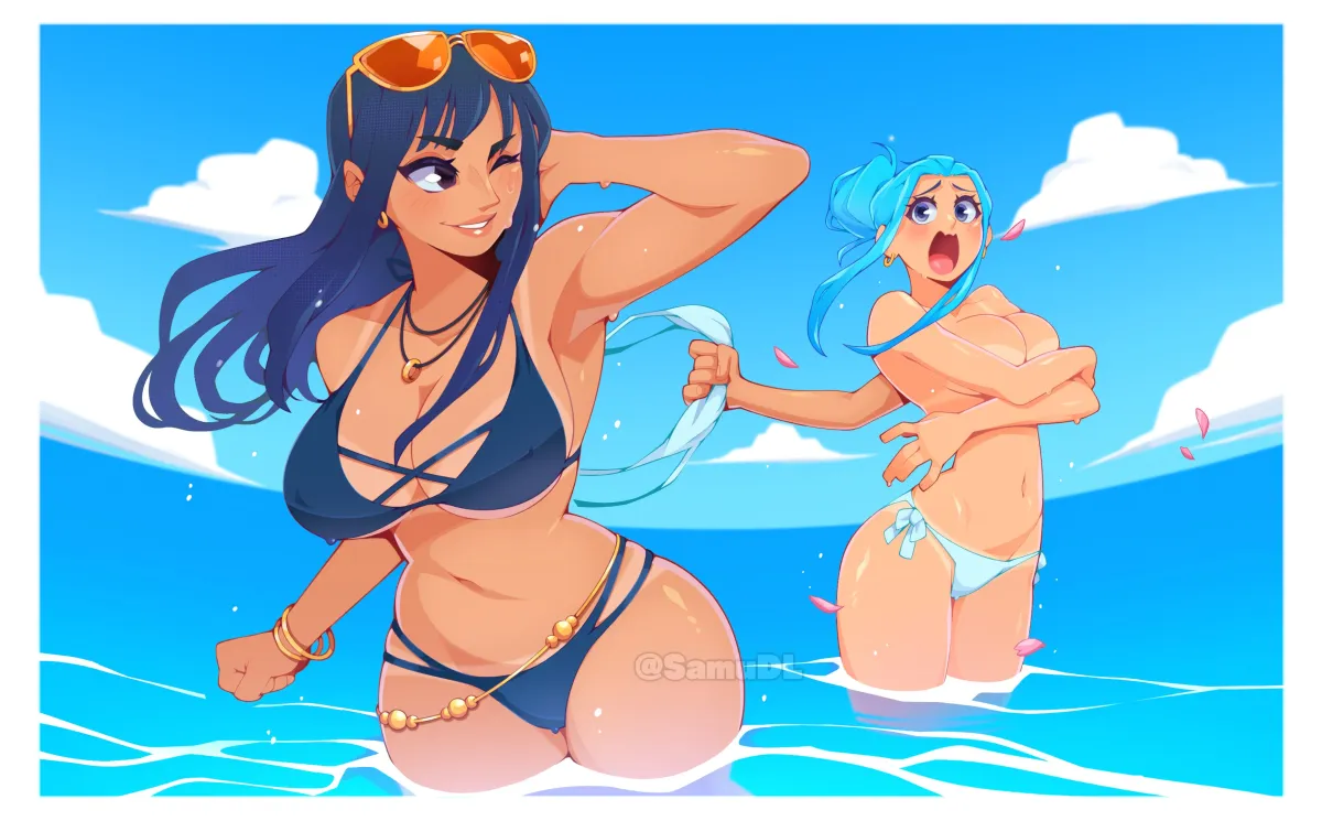 Nico Robin, Nefertari Vivi by Samu (Samudl)