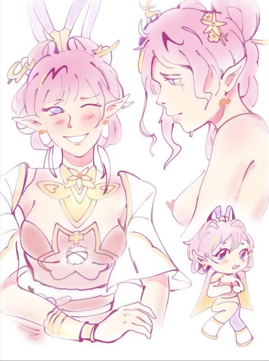 Elysia (Honkai Impact), Elysia (Hi Love Elf) (Honkai Impact) by Puffarchx
