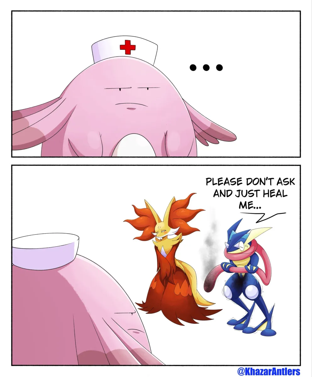 Greninja, Delphox by Khazar Antlers