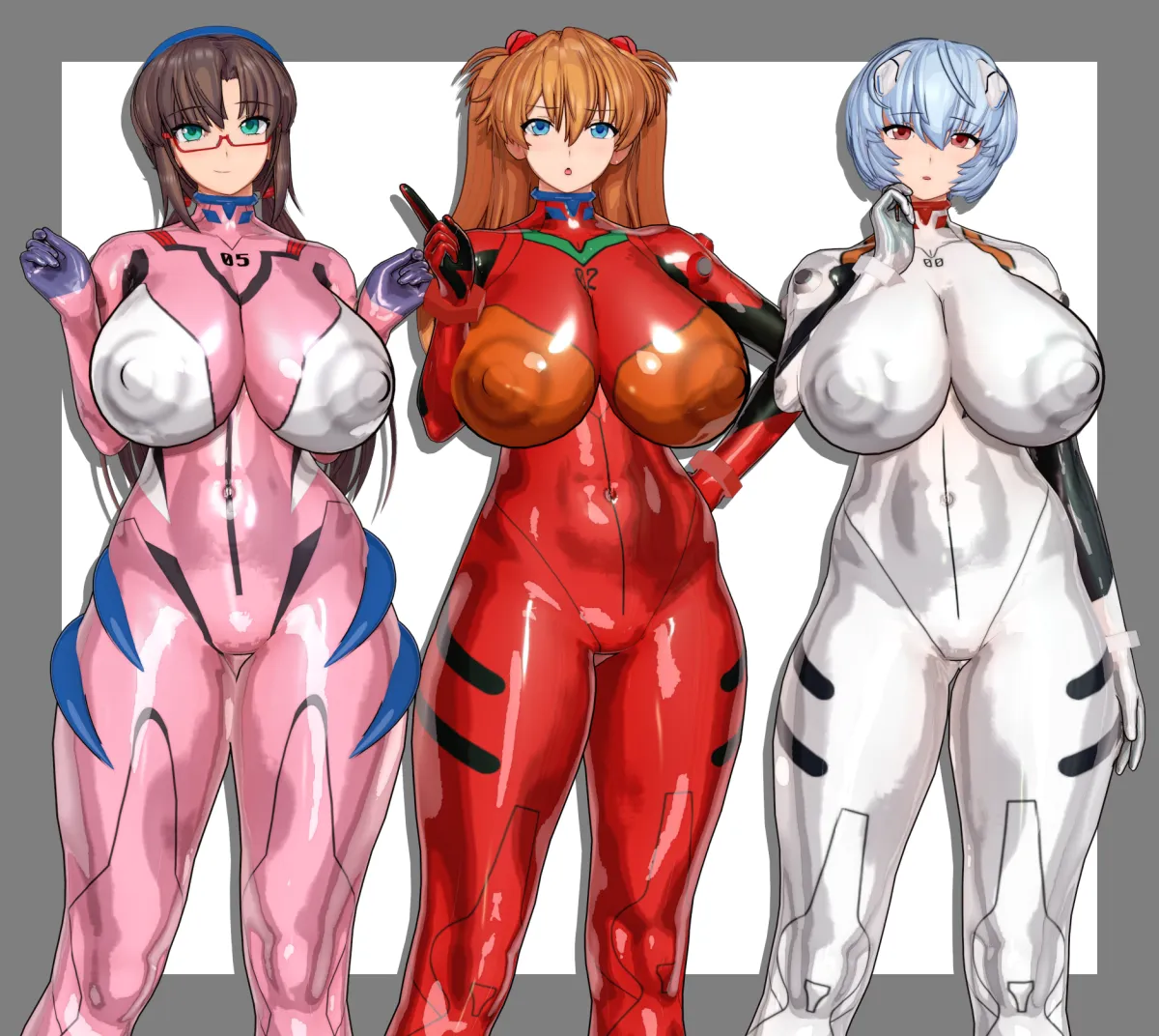 Souryuu Asuka Langley, Ayanami Rei by Idohori People