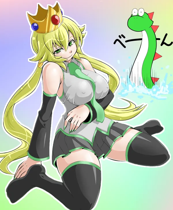 Hatsune Miku, Princess Peach by Kara Age