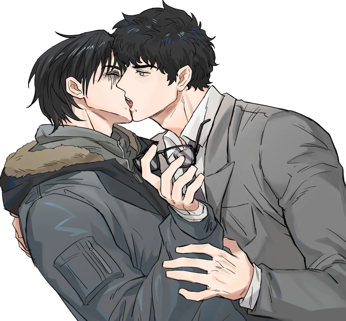 Clark Kent, Bruce Wayne by Xiaobodao