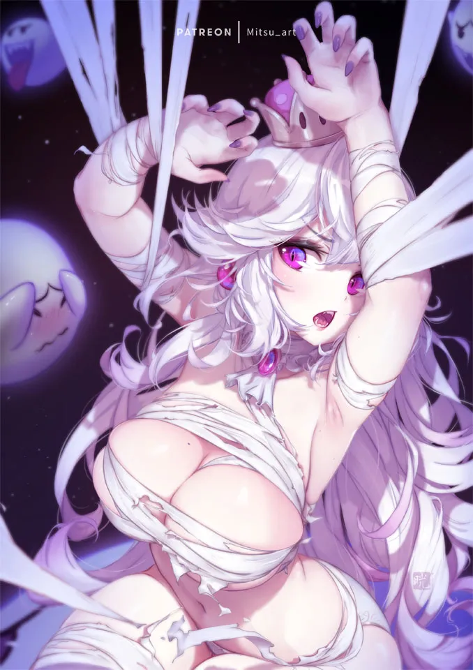 Princess King Boo, Boo (Mario) by Mitsu (Mitsu Art)